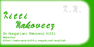 kitti makovecz business card